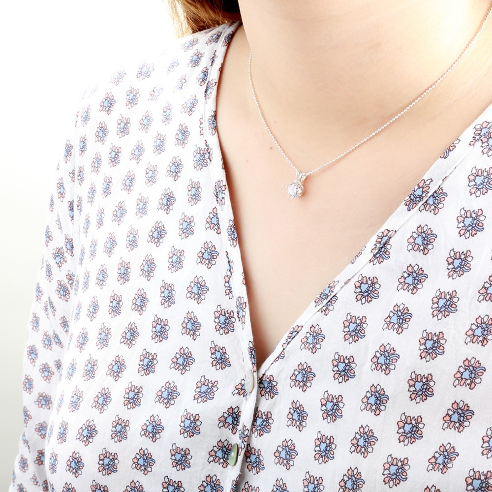 【Angel & Me】皇冠 瑞士單鑽 s925 純銀項鍊 閃耀 生日禮物-細節圖4