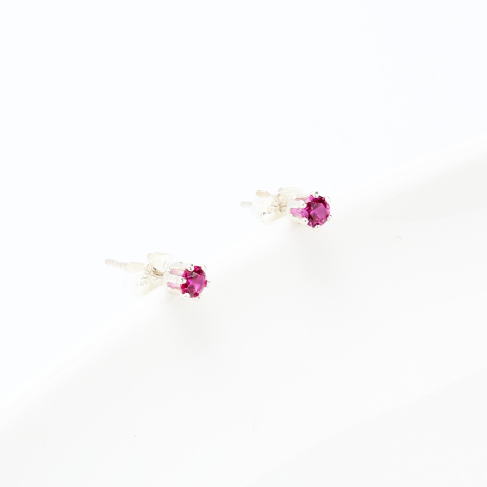 【Angel Me】迷你 皇冠 3mm 瑞士 彩鑽 單鑽鋯石 一對 s925 純銀 耳環 耳夾-細節圖2