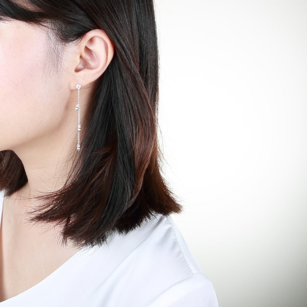 【Angel & Me】露珠 單鑽 一對 s925 純銀 耳環 耳夾 情人節 母親節 畢業 禮物-細節圖2