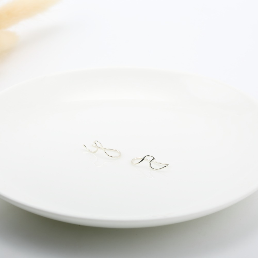 【Angel & Me】夏日 海浪 一對 s925 純銀 耳環 生日 情人節 禮物-細節圖5