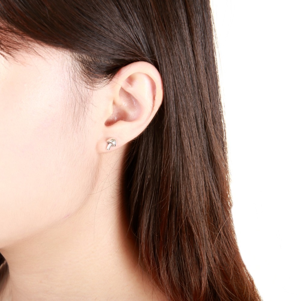 【Angel & Me】神奇 蘑菇 香菇 一對 s925 純銀 耳環 耳夾 情人節 聖誕節 禮物-細節圖2