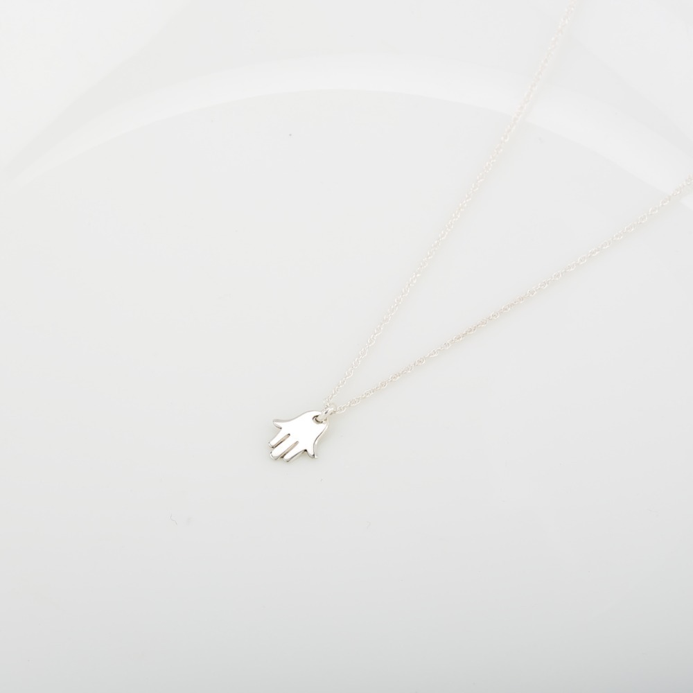 【Angel & Me】守護 好運 法蒂瑪之手 Hamsa s925 純銀 項鍊 禮物-細節圖3