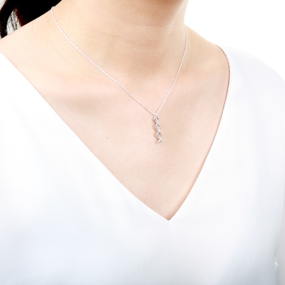 【Angel & Me】化學 基因 染色體 DNA s925 純銀項鍊 生日禮物-細節圖2