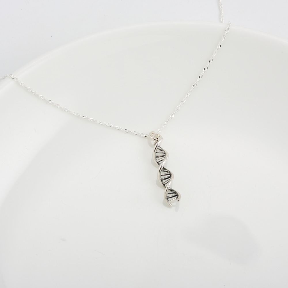 【Angel & Me】化學 基因 染色體 DNA s925 純銀項鍊 生日禮物-細節圖3