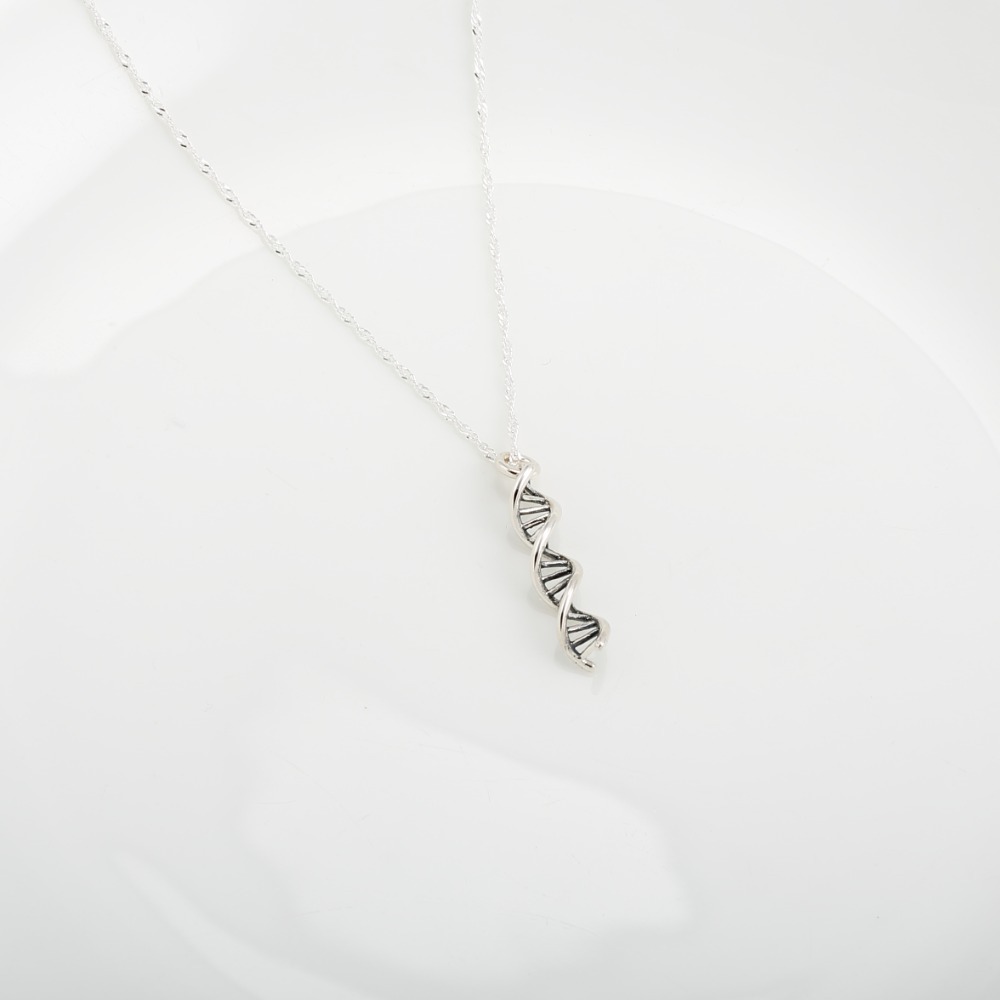 【Angel & Me】化學 基因 染色體 DNA s925 純銀項鍊 生日禮物-細節圖4