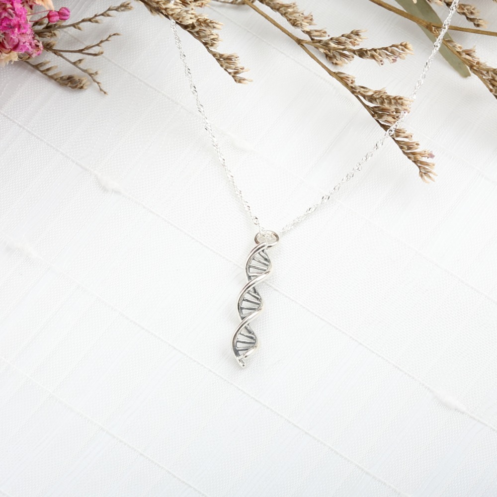 【Angel & Me】化學 基因 染色體 DNA s925 純銀項鍊 生日禮物-細節圖5