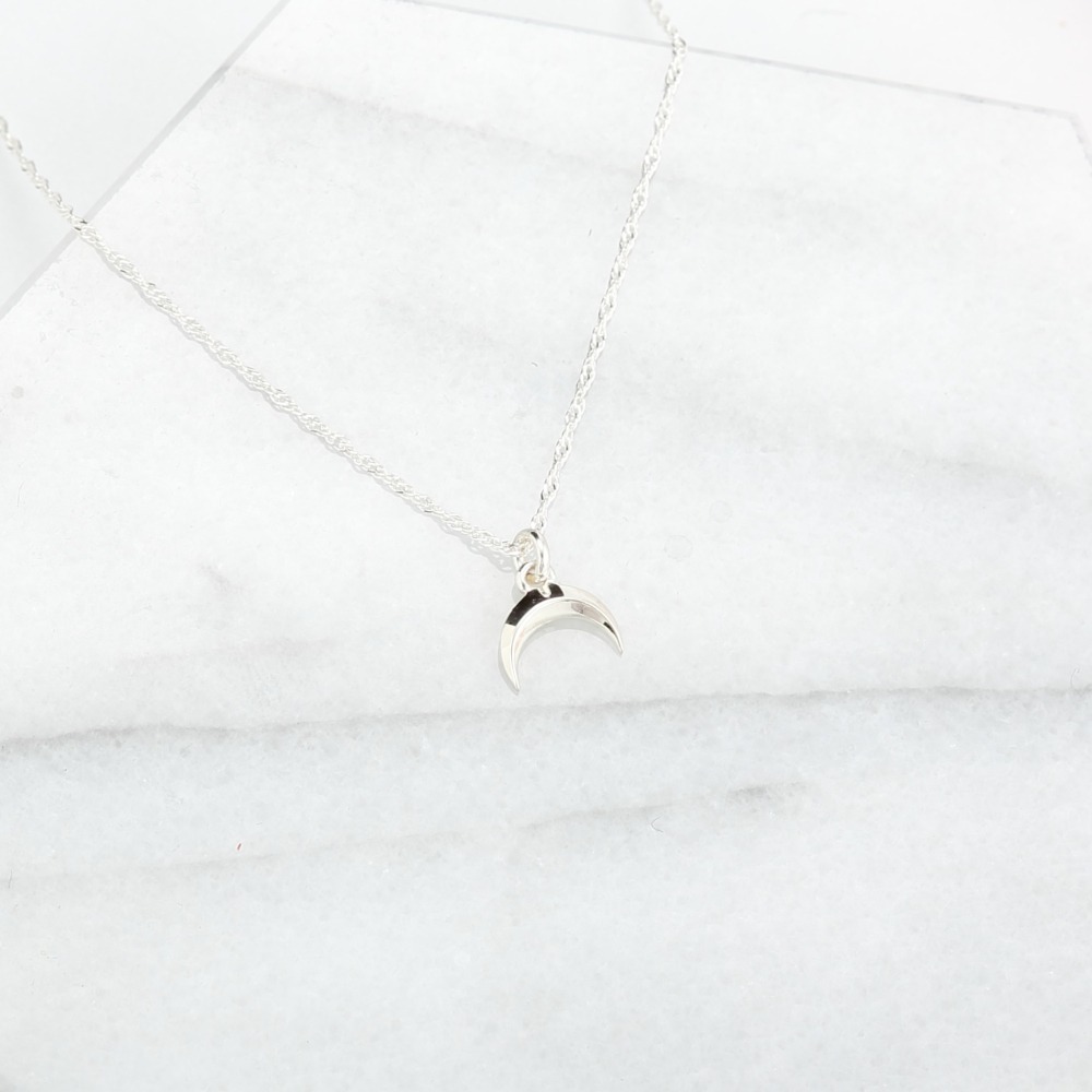 【Angel & Me】思念 月牙 (小) Crescent Moon s925 純銀 項鍊-細節圖5