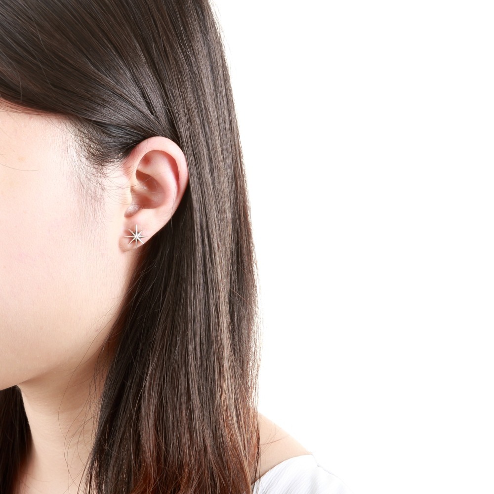 【Angel & Me】希望之星 星星 Star 一對 s925 純銀 耳環 耳夾-細節圖2
