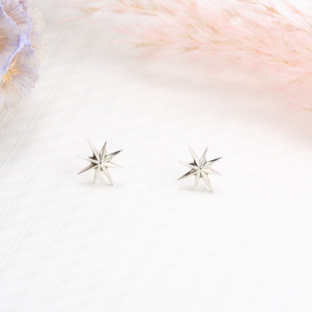 【Angel & Me】希望之星 星星 Star 一對 s925 純銀 耳環 耳夾-細節圖3