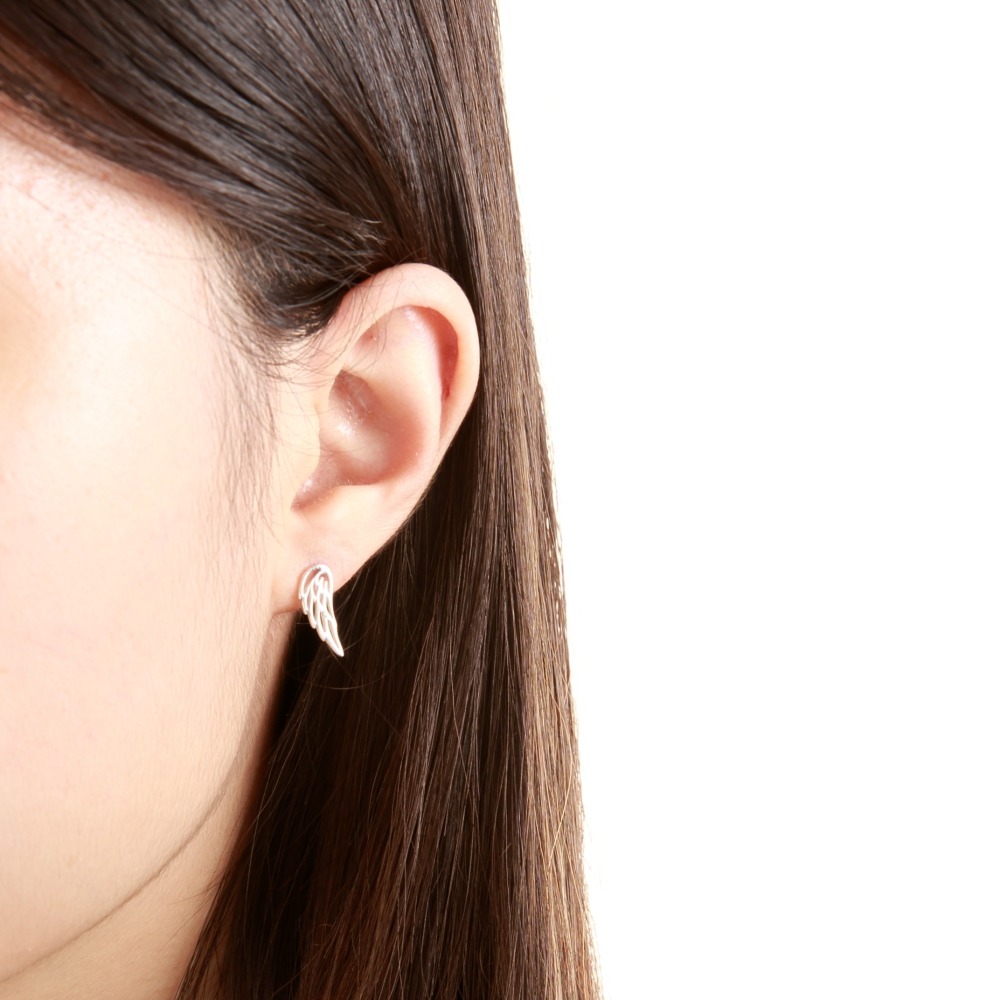 【Ange &l Me】天使 夢想 翅膀 Wing s925 純銀 一對 耳環 耳夾 生日 情人節禮物-細節圖2