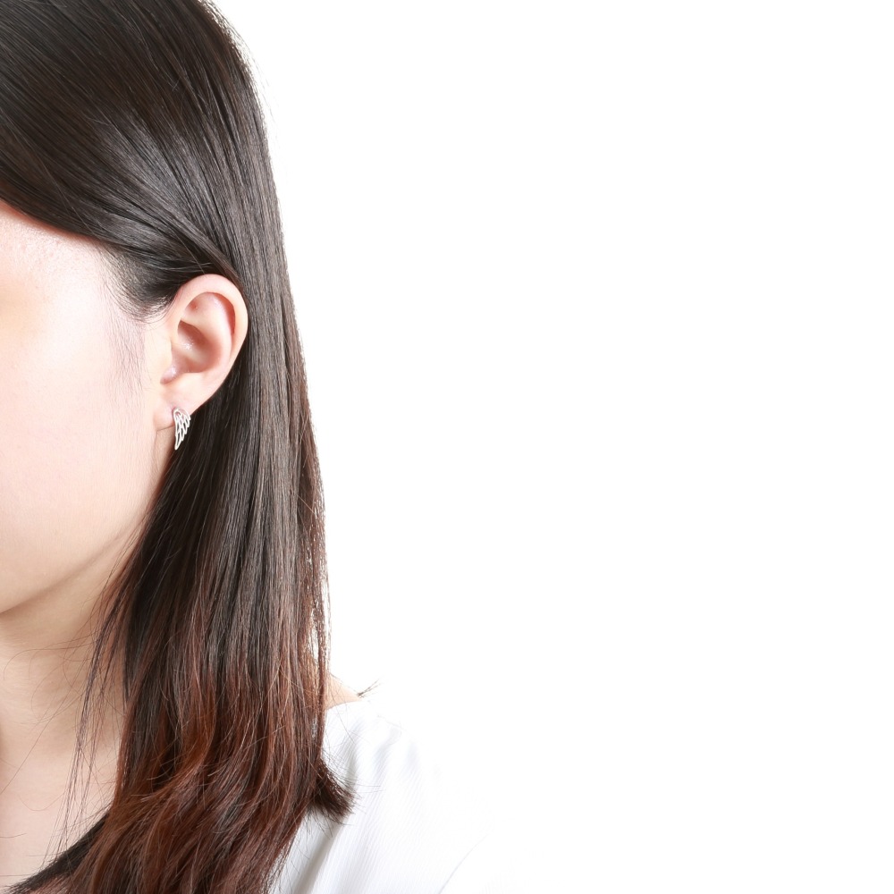 【Ange &l Me】天使 夢想 翅膀 Wing s925 純銀 一對 耳環 耳夾 生日 情人節禮物-細節圖4