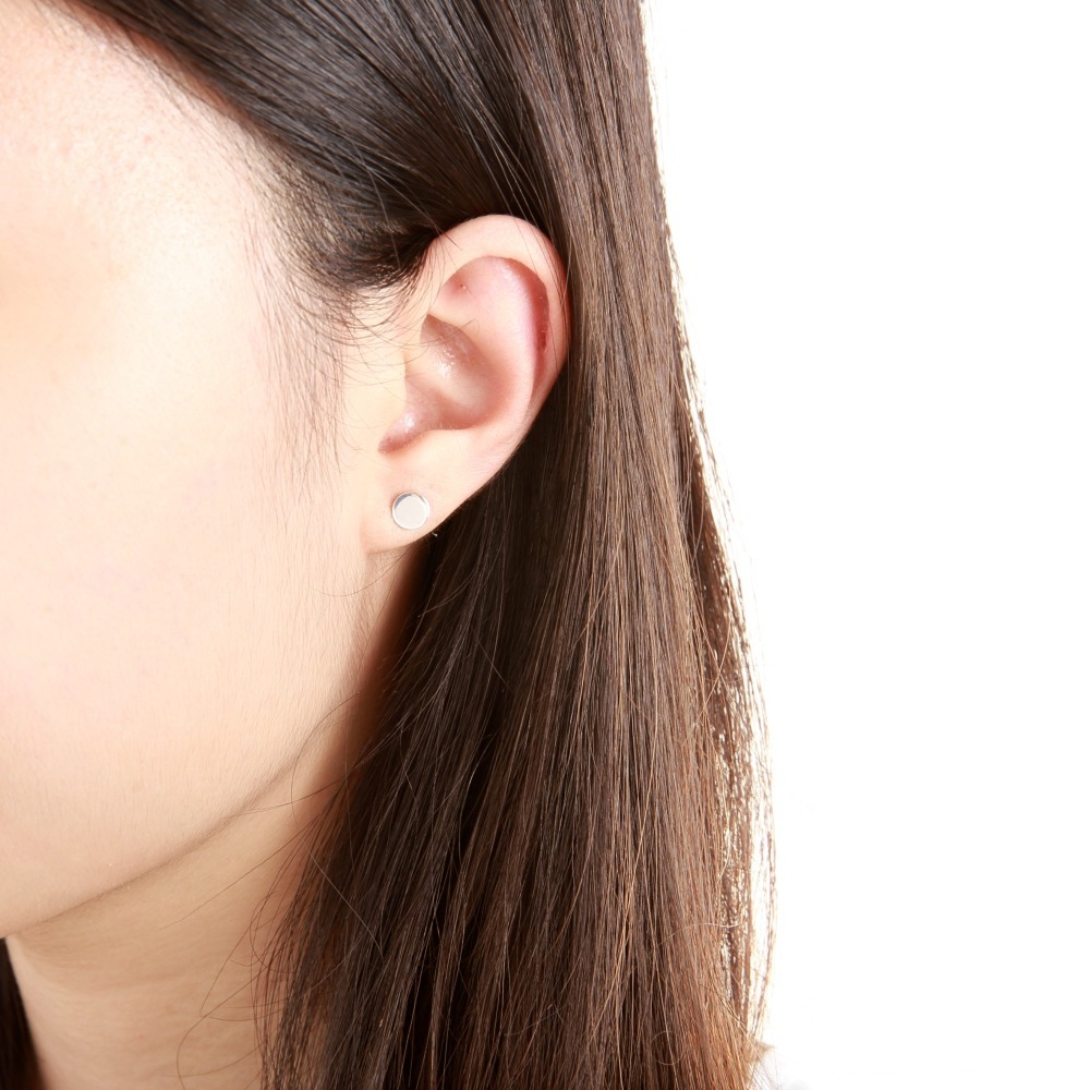 【Angel & Me】圓點 圖釘 一對 s925 純銀 耳環 耳夾 生日禮物-細節圖2