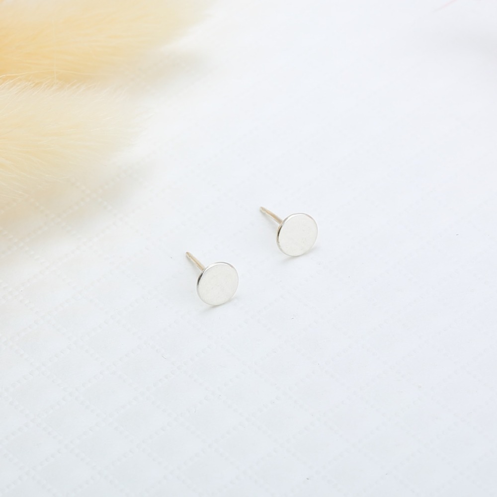 【Angel & Me】圓點 圖釘 一對 s925 純銀 耳環 耳夾 生日禮物-細節圖3