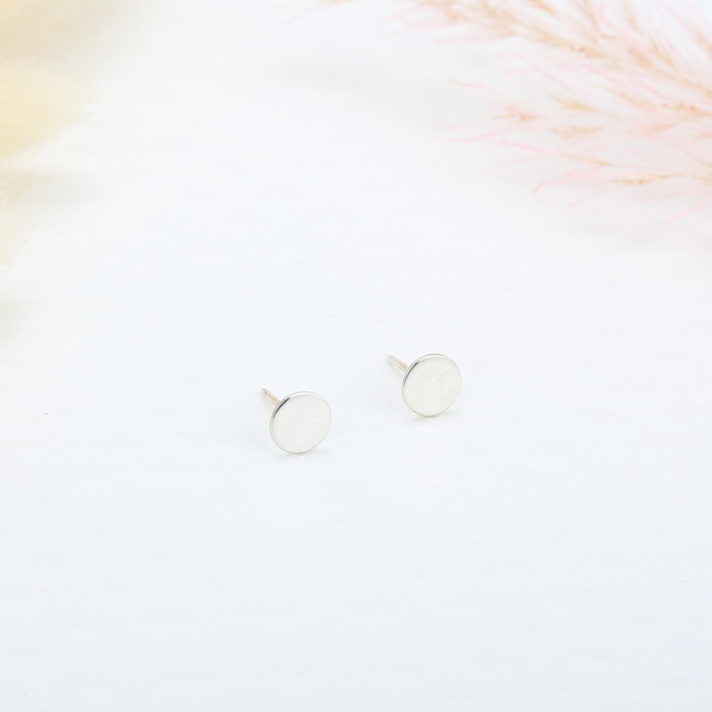 【Angel & Me】圓點 圖釘 一對 s925 純銀 耳環 耳夾 生日禮物-細節圖4