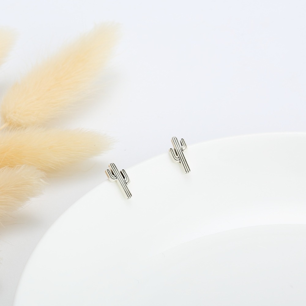 【Angel & Me】仙人掌 一對 s925純銀 耳環 耳夾 情人節 生日禮物-細節圖3