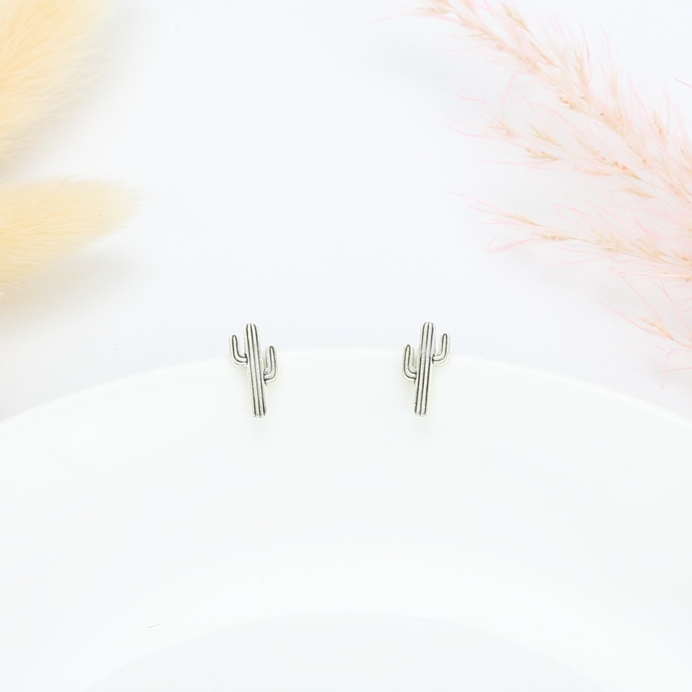 【Angel & Me】仙人掌 一對 s925純銀 耳環 耳夾 情人節 生日禮物-細節圖4