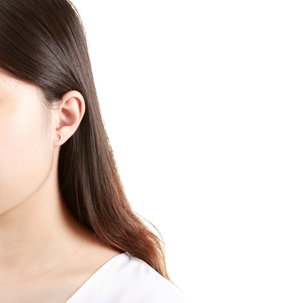 【Angel & Me】月牙 月亮 一對 s925 純銀 耳環 耳夾 情人節 禮物-細節圖5