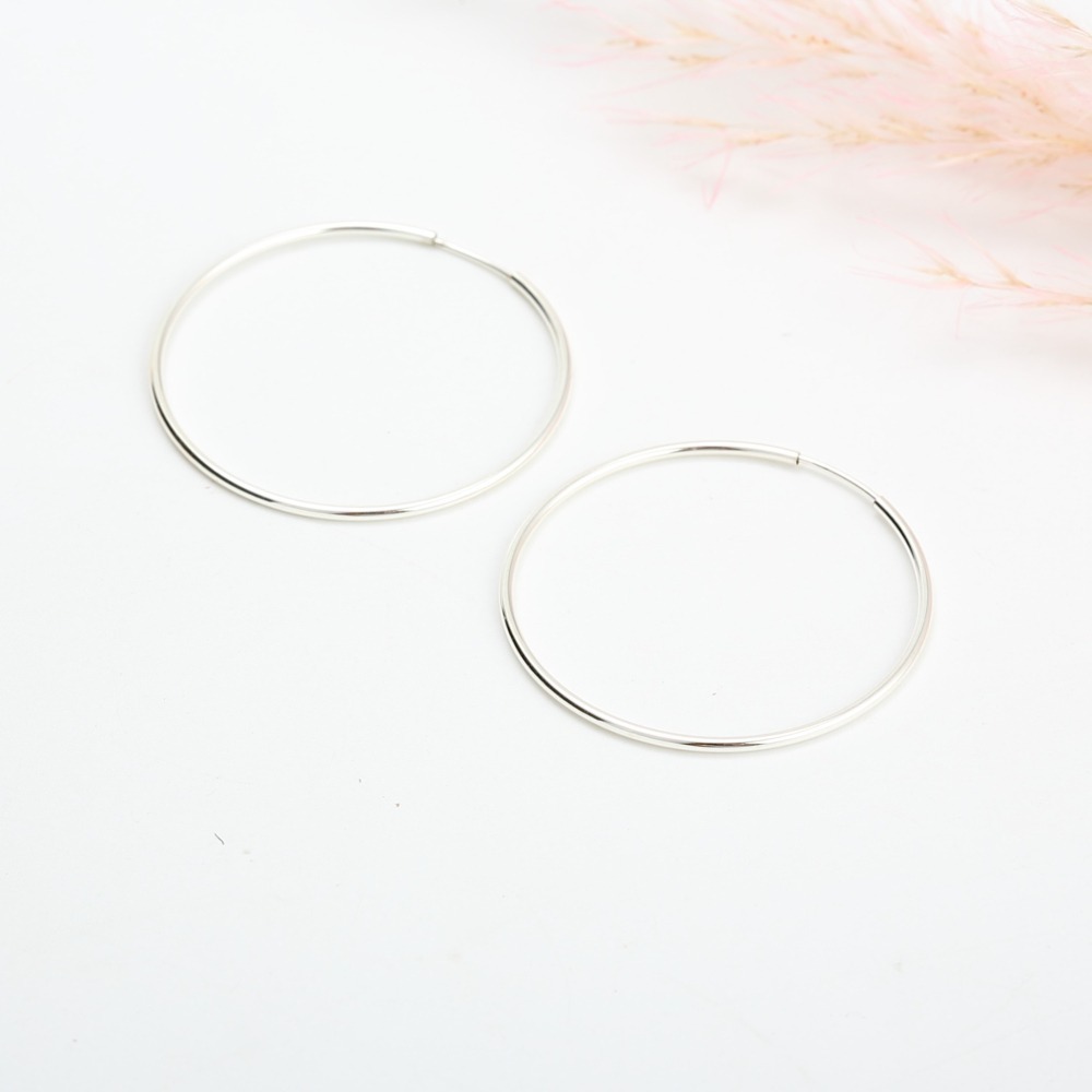 【Angel & Me】幾何 大圓 圓圈 s925 純銀耳環 聖誕節 情人節禮物-細節圖2