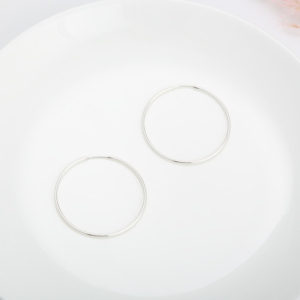 【Angel & Me】幾何 大圓 圓圈 s925 純銀耳環 聖誕節 情人節禮物-細節圖5