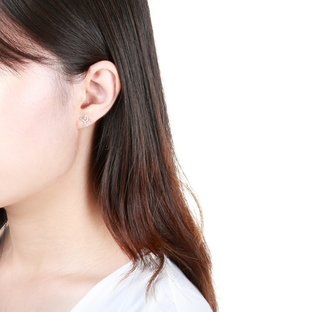 【Angel & Me】愛 蜂鳥 s925 純銀耳環 耳夾 情人節 生日禮物-細節圖5