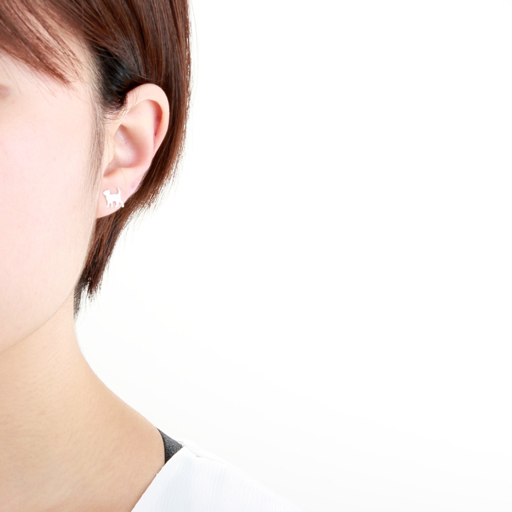 【Angel & Me】可愛 貓 貓咪 Cat 一對 s925 純銀 耳環 耳夾 生日 情人節 禮物-細節圖2