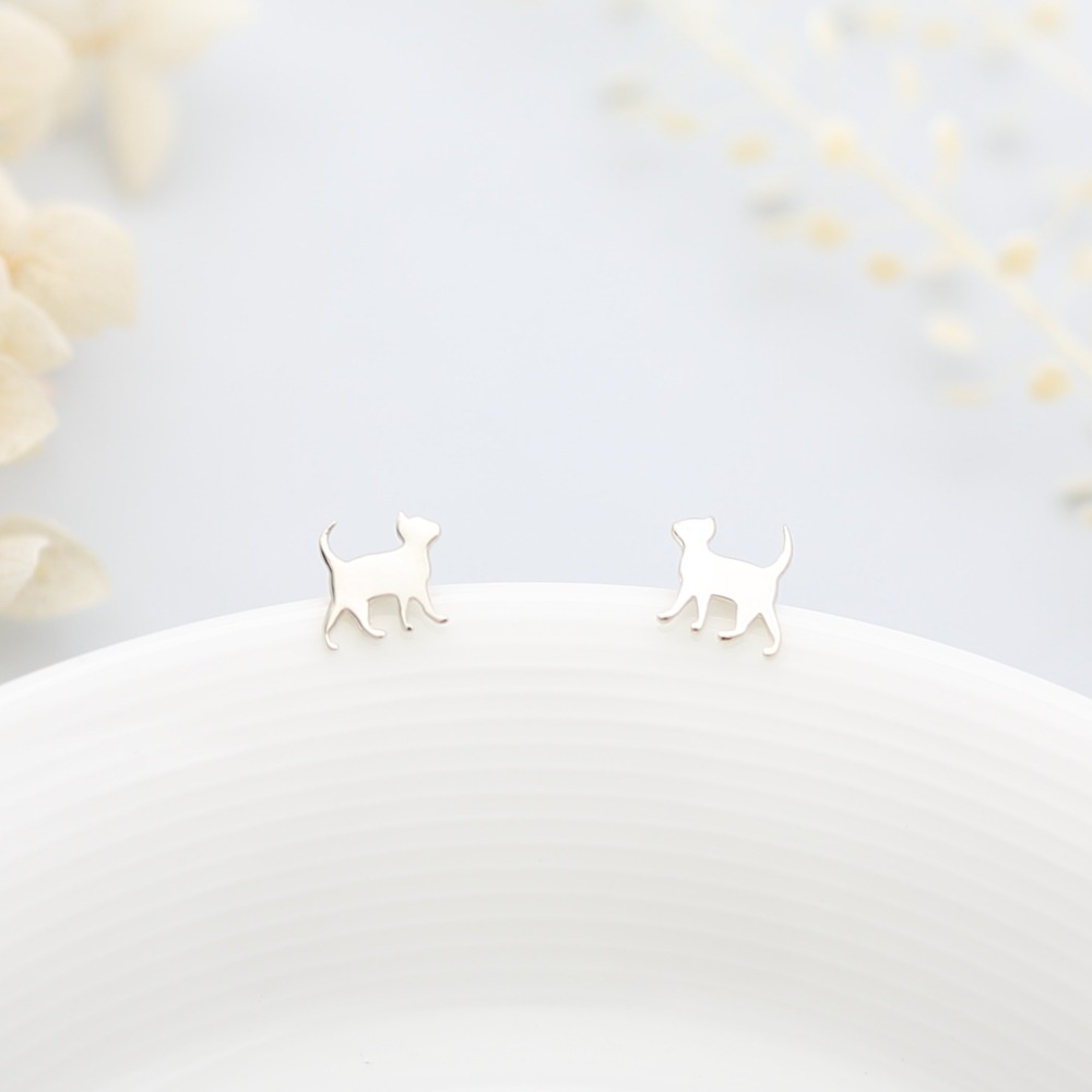 【Angel & Me】可愛 貓 貓咪 Cat 一對 s925 純銀 耳環 耳夾 生日 情人節 禮物-細節圖4