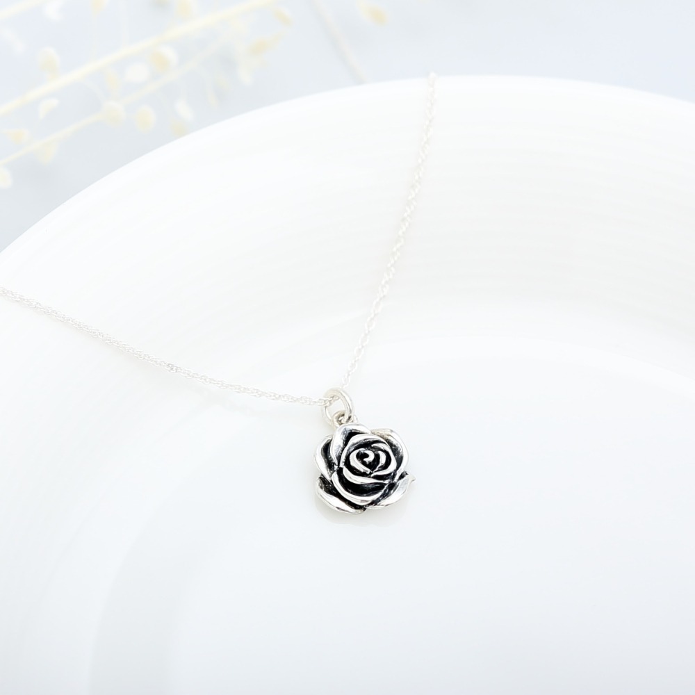 【Angel & Me】小王子 玫瑰花 (小) Rose s925 純銀 項鍊 禮物-細節圖4