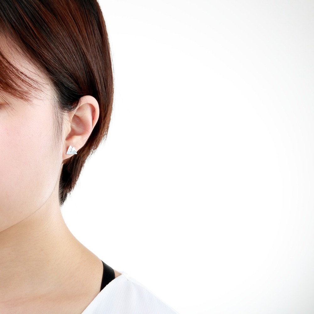 【Angel & Me】百岳 富士山 一對 s925 純銀 耳環 耳夾 生日禮物-細節圖2