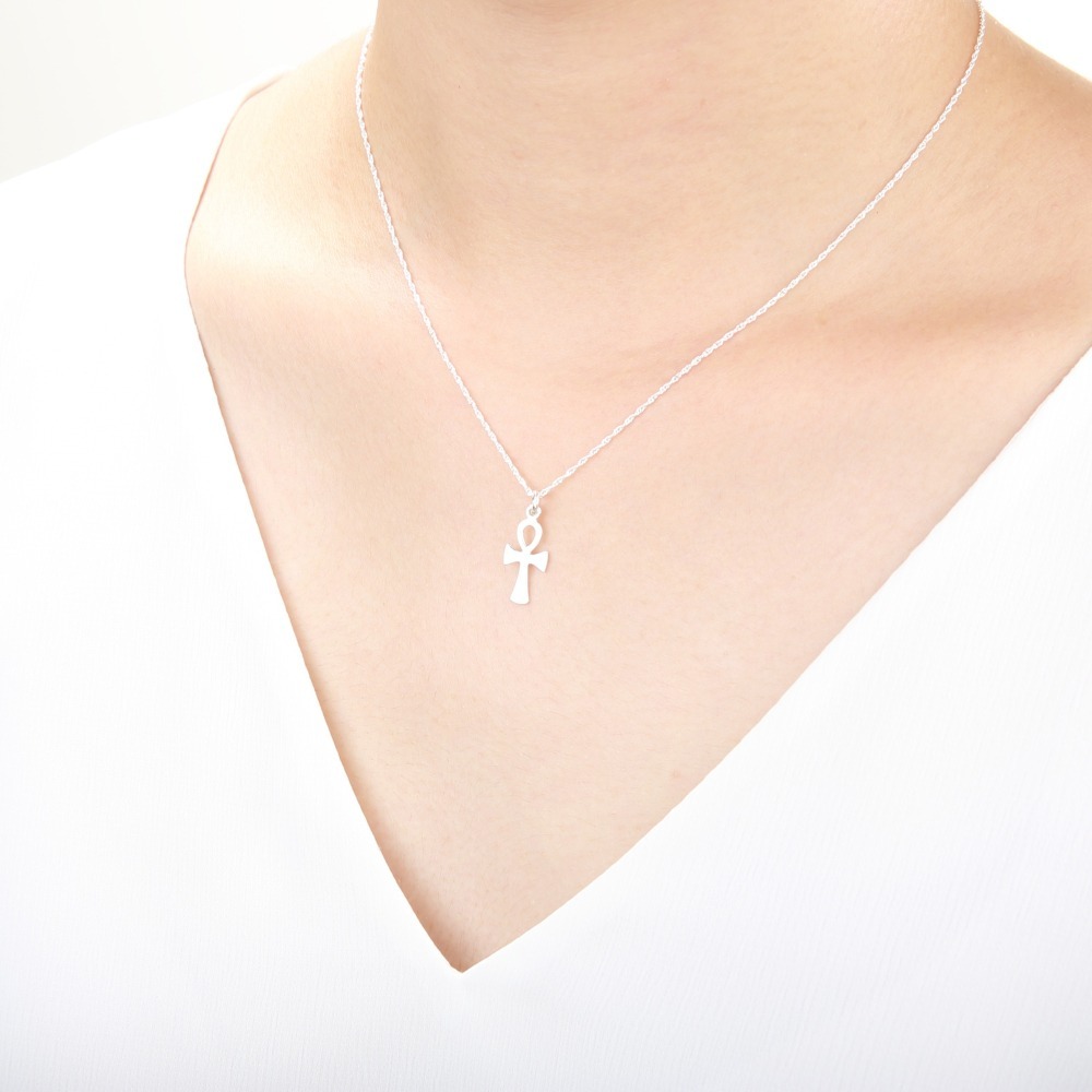 【Angel & Me】Ankh 安卡 生命之符 十字架 s925 純銀項鍊 禮物-細節圖2