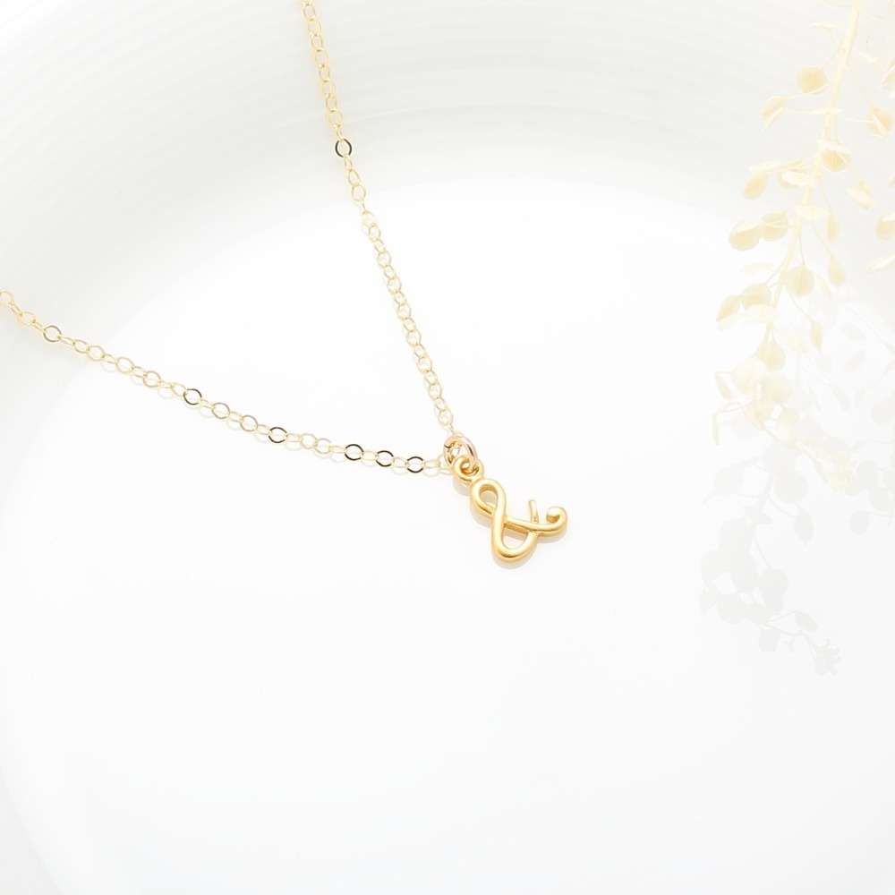 【Angel & Me】愛在一起 & and s925 純銀厚鍍 24k 純金 項鍊-細節圖5