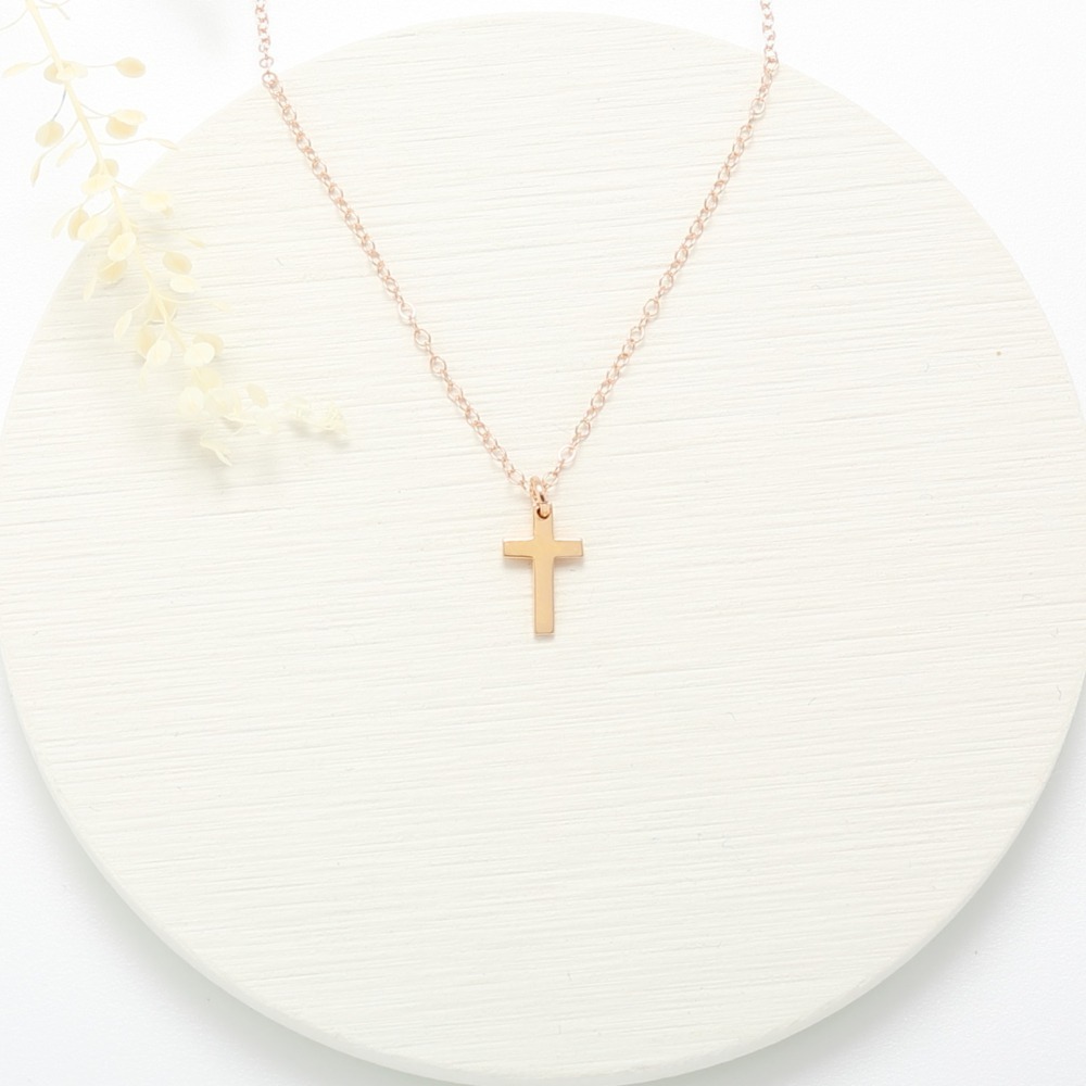 【Angel & Me】希望 十字架  s925純銀 厚鍍18k玫瑰金項鍊 禮物-細節圖4