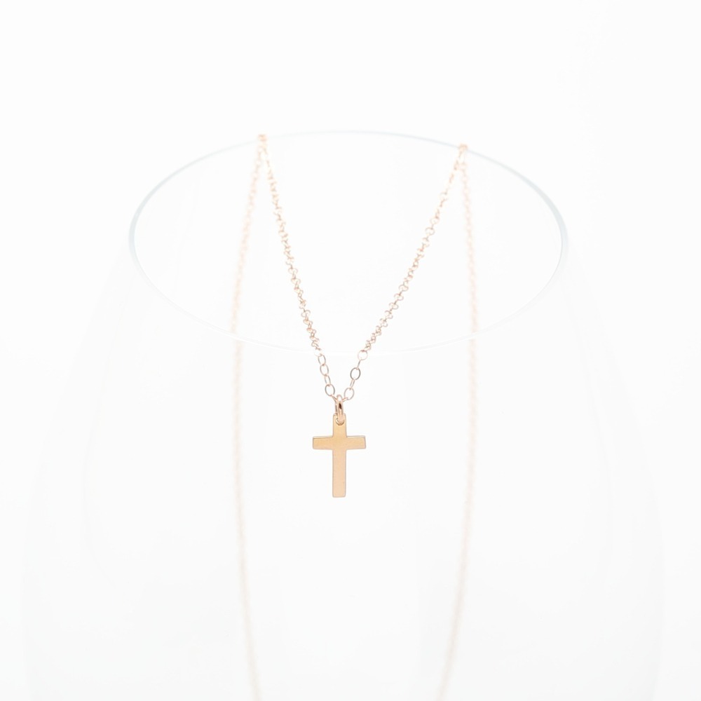 【Angel & Me】希望 十字架  s925純銀 厚鍍18k玫瑰金項鍊 禮物-細節圖5