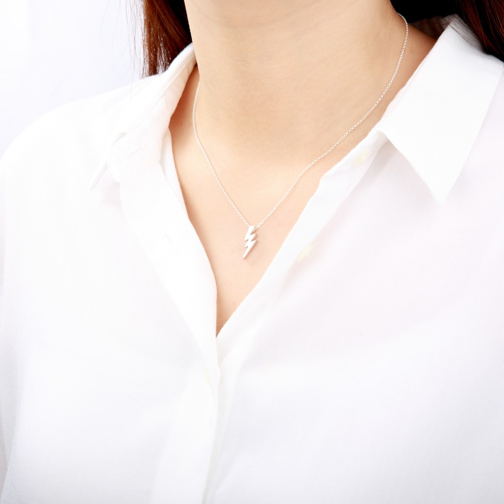 【Angel & Me】力量 閃電 寶可夢 925 純銀 項鍊 生日 情人節禮物-細節圖2