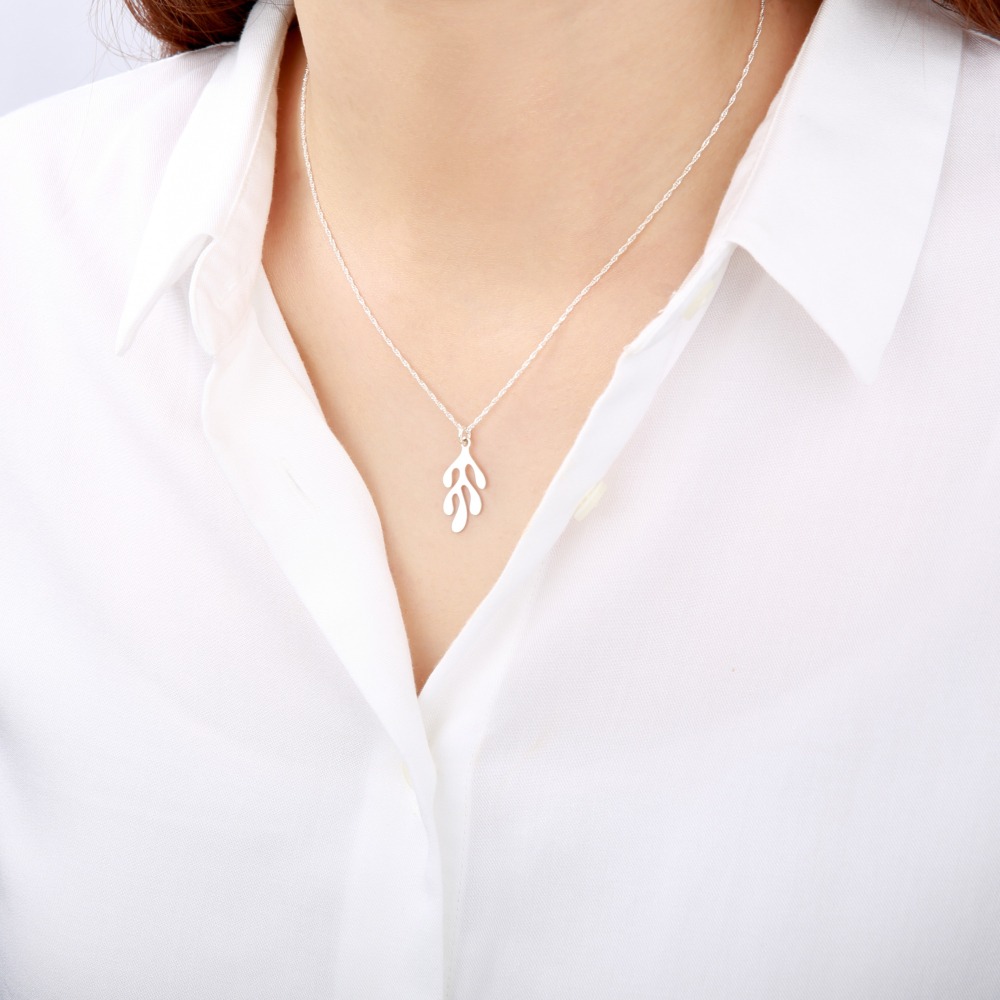 【Angel & Me】海草 海藻 s925純銀 項鍊 生日 情人節 聖誕節禮物-細節圖2