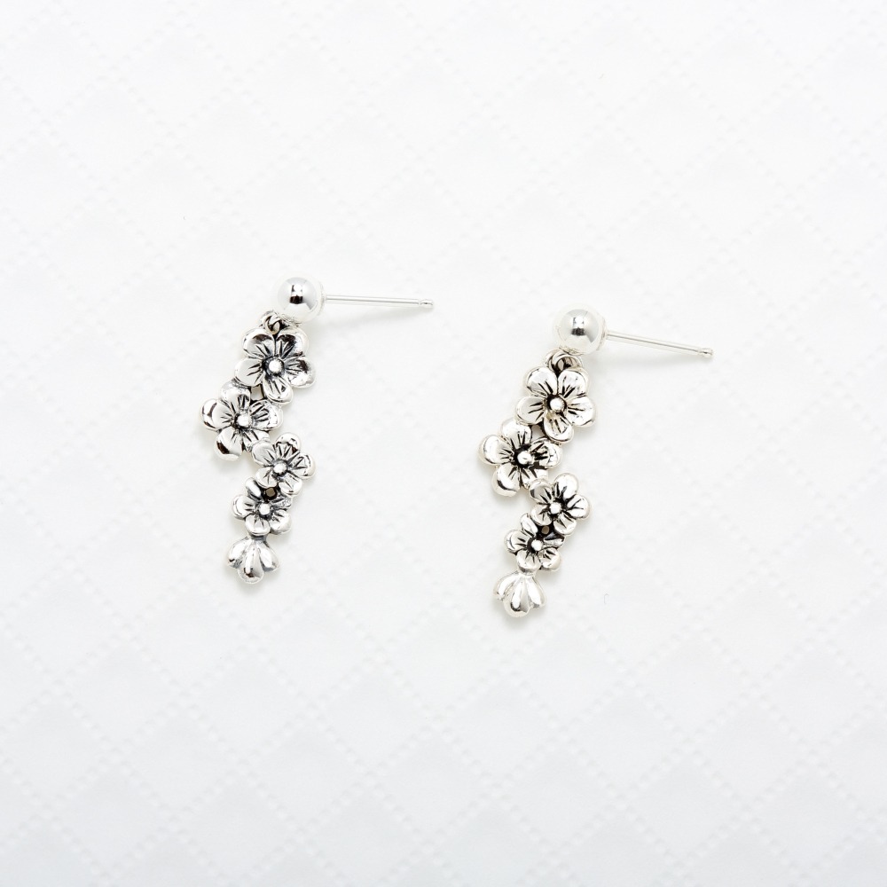 【Angel & Me】櫻花 盛開 Sakura s925 純銀 耳環 耳夾 生日 情人節 聖誕節 禮物-細節圖5