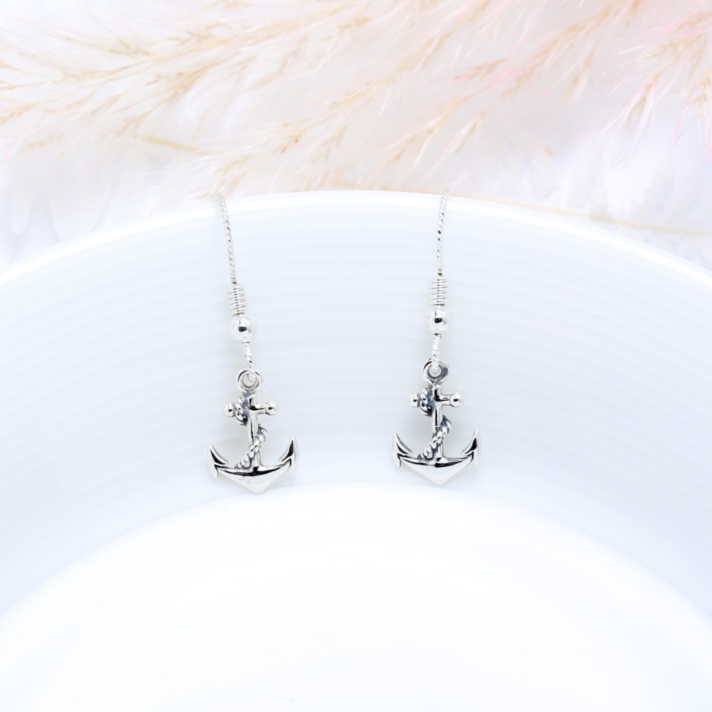 【Angel & Me】繩結 船錨 s925 純銀 耳環 耳勾 耳夾 生日 禮物-細節圖5