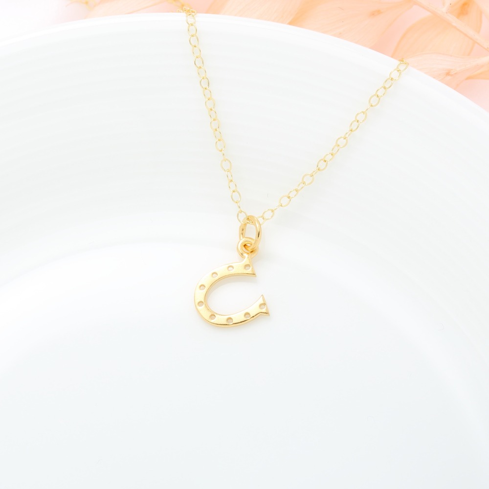 【Angel & Me】幸運 馬蹄鐵 s925純銀 厚鍍24k純金項鍊 生日禮物-細節圖5