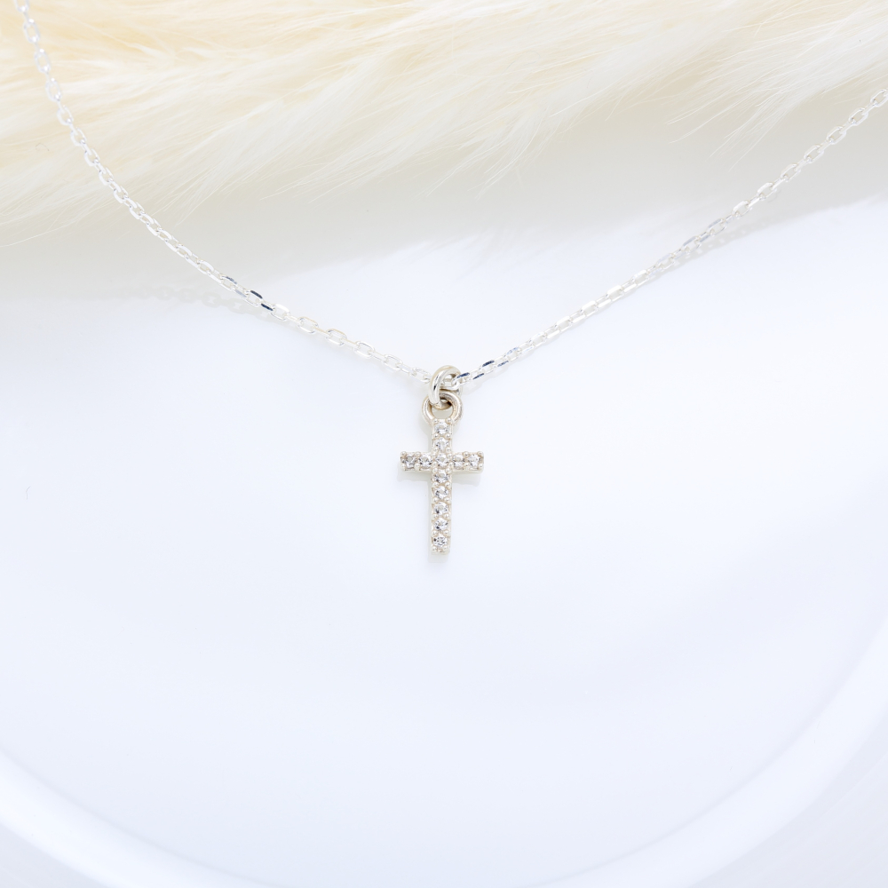 【Angel Me】微鑲5A 瑞士 鑽石 十字架 s925 純銀 項鍊 基督 生日 情人節 禮物-細節圖5