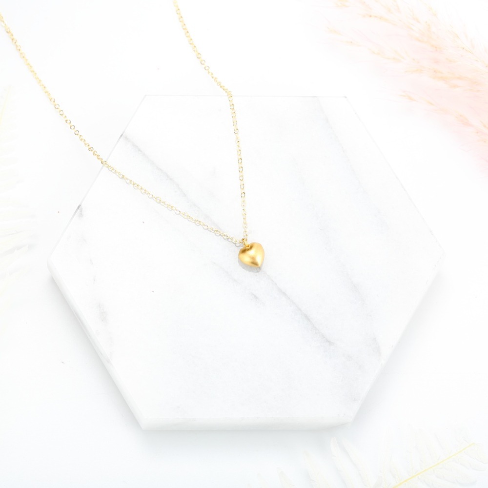 【Angel & Me】愛心 種子 s925 純銀厚鍍 24k 純金 項鍊 生日禮物-細節圖3