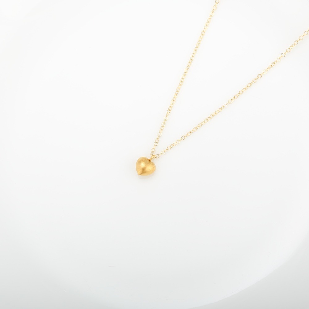 【Angel & Me】愛心 種子 s925 純銀厚鍍 24k 純金 項鍊 生日禮物-細節圖4