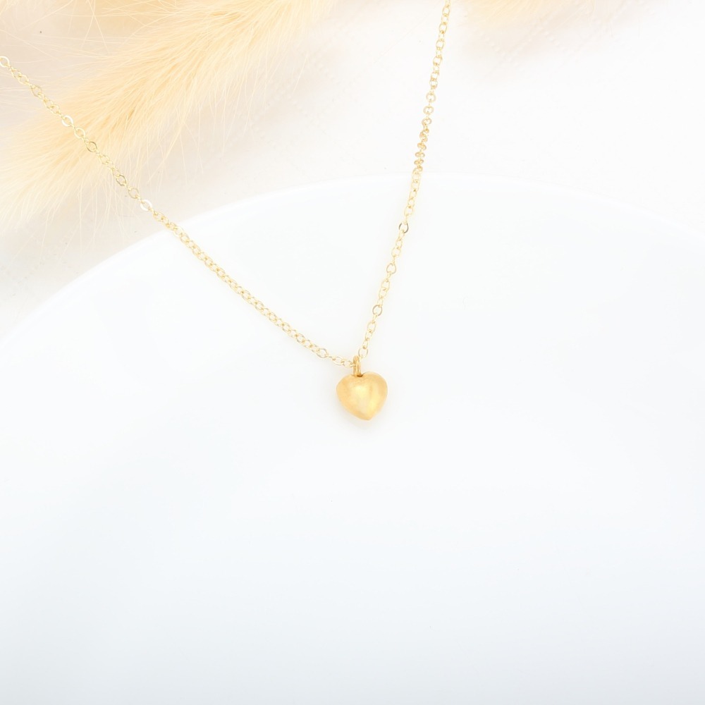 【Angel & Me】愛心 種子 s925 純銀厚鍍 24k 純金 項鍊 生日禮物-細節圖5