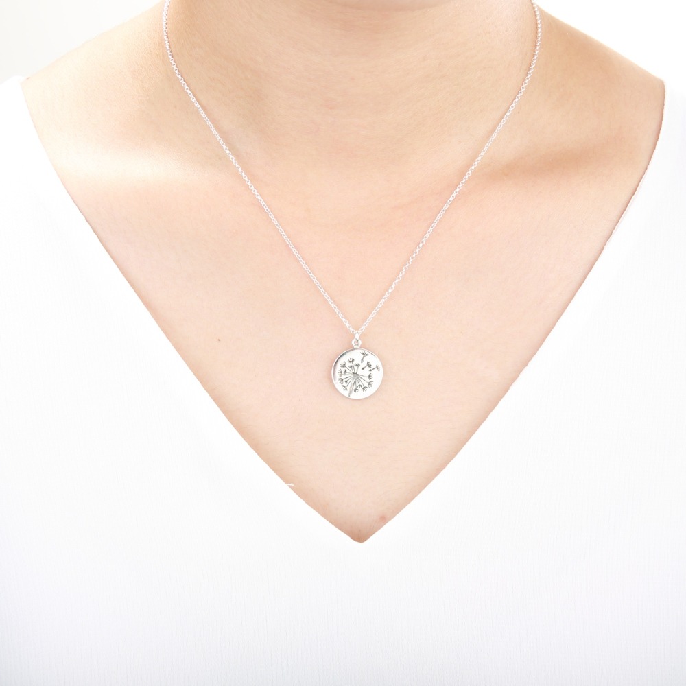 【Angel & Me】蒲公英 10月 誕生花 (大) s925純銀項鍊 生日禮物-細節圖2