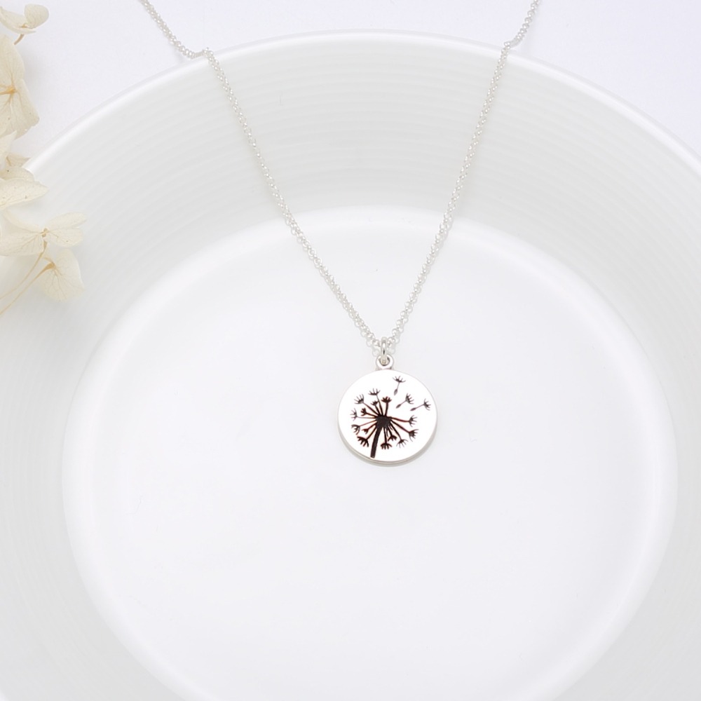 【Angel & Me】蒲公英 10月 誕生花 (大) s925純銀項鍊 生日禮物-細節圖4