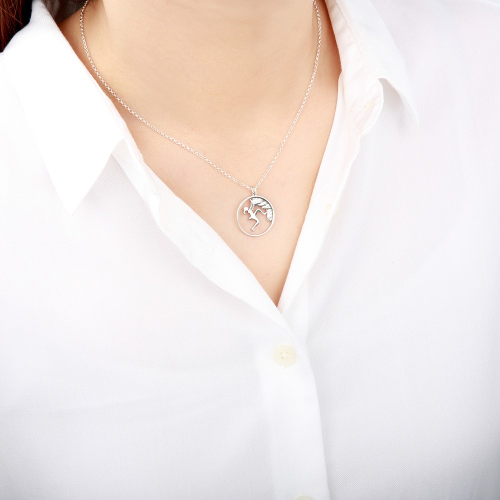 【Angel & Me】登峰造極 攀岩 登山 s925 純銀項鍊 聖誕 生日禮物-細節圖2