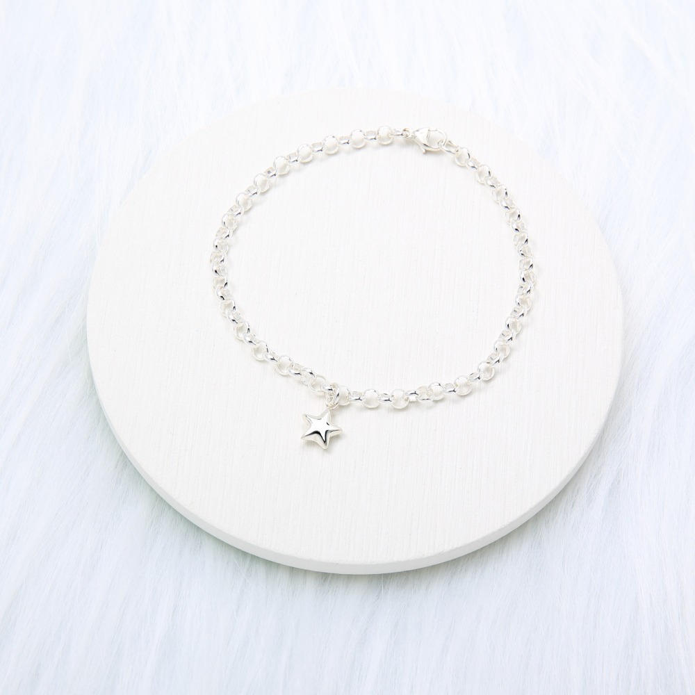 【Angel & Me】摺紙 星星 星光 s925 純銀 手鍊 腳鍊 生日 禮物-細節圖3