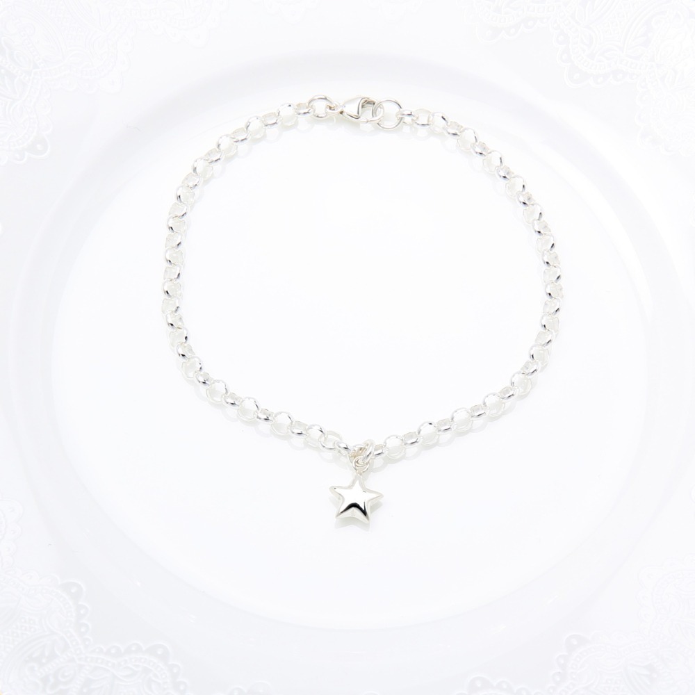 【Angel & Me】摺紙 星星 星光 s925 純銀 手鍊 腳鍊 生日 禮物-細節圖4