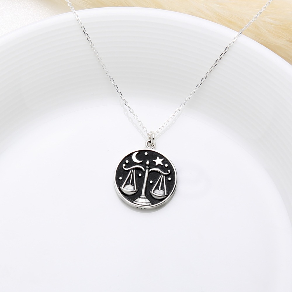 【Angel & Me】天秤座 s925 純銀 項鍊 12星座 生日 情人節 禮物-細節圖3