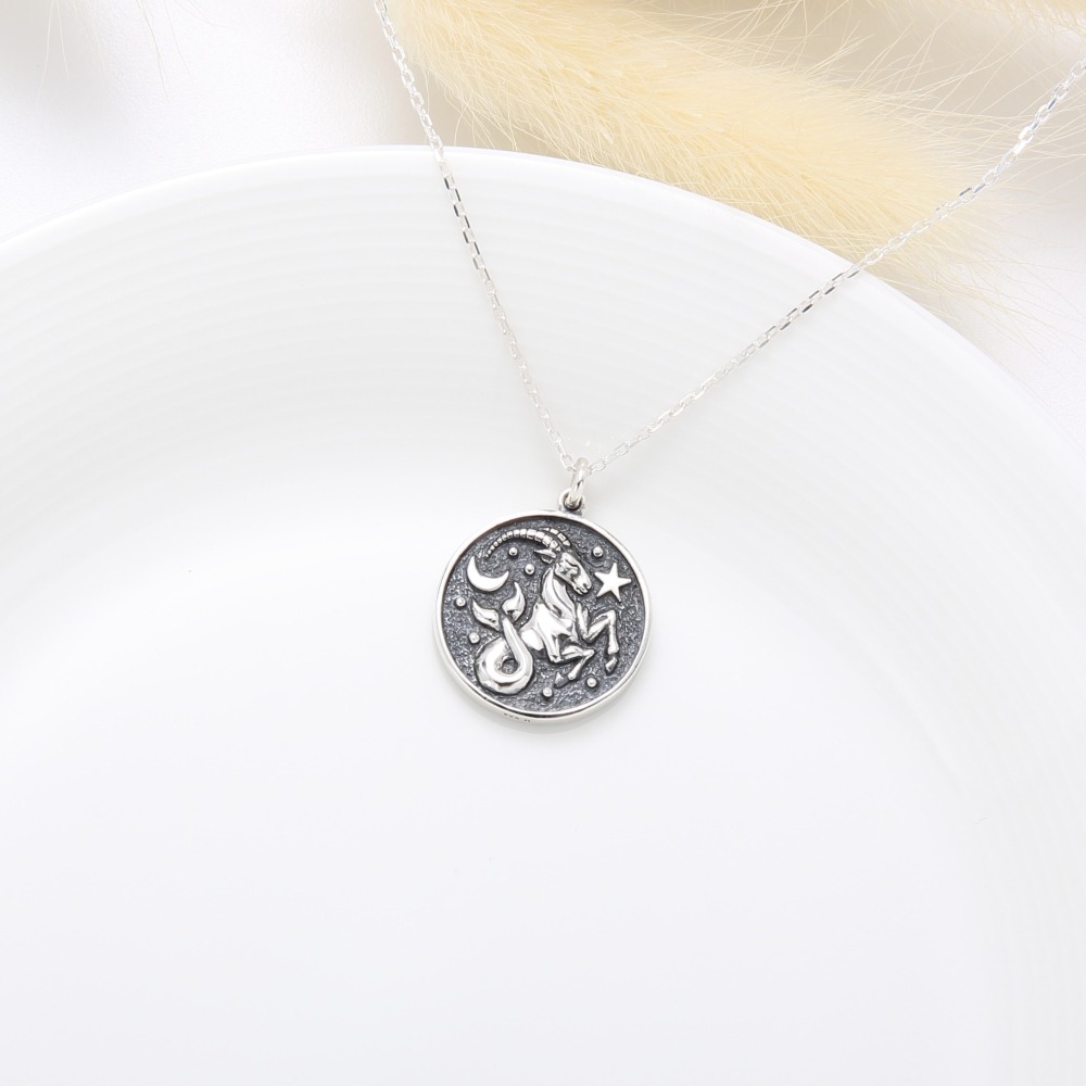 【Angel & Me】摩羯座 s925 純銀 項鍊 12星座 生日 情人節 禮物-細節圖3