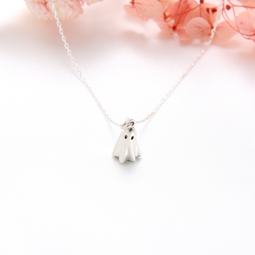 【Angel & Me】 幽靈 鬼 s925 純銀 項鍊 生日 萬聖節 情人節 禮-細節圖3