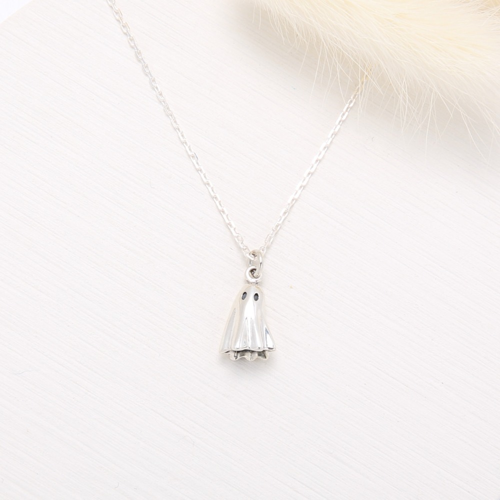【Angel & Me】 幽靈 鬼 s925 純銀 項鍊 生日 萬聖節 情人節 禮-細節圖4
